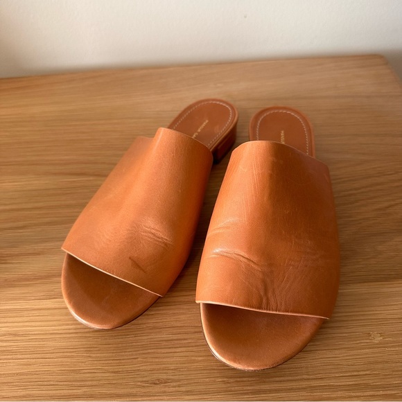 Mansur Gavriel Leather Slides - Picture 2 of 5